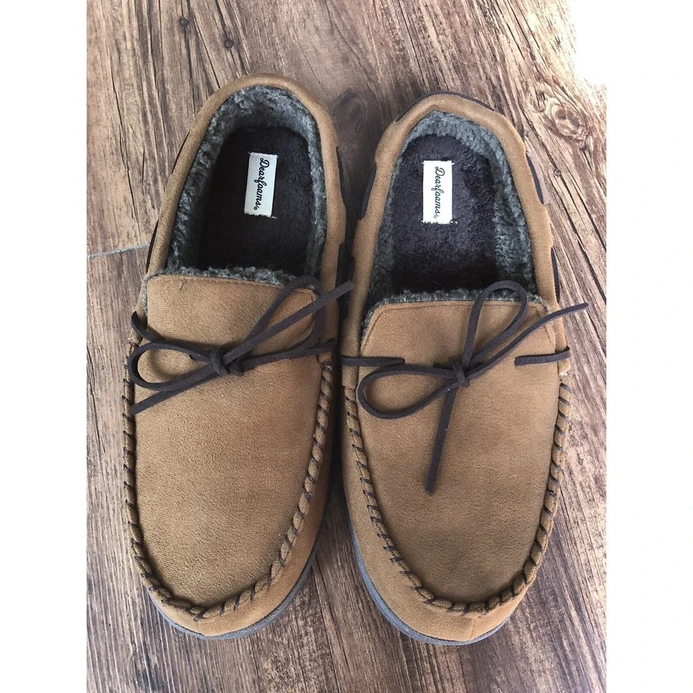 Dearfoams‎ Men's Slippers House Shoes Moccasins XLarge Size US 13-14 UK 12-13